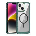 Custodia per telefono con pannello posteriore trasparente in fibra di carbonio MagSafe, For iPhone 14, For iPhone 14 Pro, For iPhone 14 Pro Max, For iPhone 13 Pro Max, For iPhone 13 Pro, For iPhone 13