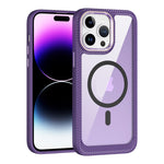 Custodia per telefono con pannello posteriore trasparente in fibra di carbonio MagSafe, For iPhone 14, For iPhone 14 Pro, For iPhone 14 Pro Max, For iPhone 13 Pro Max, For iPhone 13 Pro, For iPhone 13