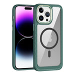 Custodia per telefono con pannello posteriore trasparente in fibra di carbonio MagSafe, For iPhone 14, For iPhone 14 Pro, For iPhone 14 Pro Max, For iPhone 13 Pro Max, For iPhone 13 Pro, For iPhone 13