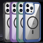 Custodia per telefono con pannello posteriore trasparente in fibra di carbonio MagSafe, For iPhone 12 / 12 Pro, For iPhone 12 Pro Max, For iPhone 11 Pro Max
