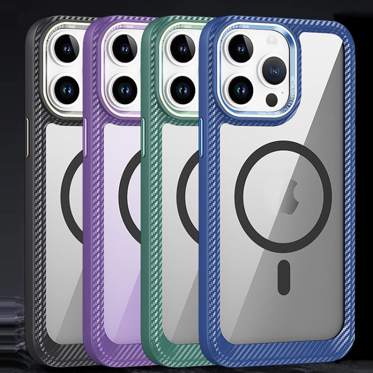 Custodia per telefono con pannello posteriore trasparente in fibra di carbonio MagSafe, For iPhone 12 / 12 Pro, For iPhone 12 Pro Max, For iPhone 11 Pro Max