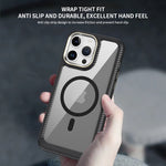 Custodia per telefono con pannello posteriore trasparente in fibra di carbonio MagSafe, For iPhone 14, For iPhone 14 Pro, For iPhone 14 Pro Max, For iPhone 13 Pro Max, For iPhone 13 Pro, For iPhone 13