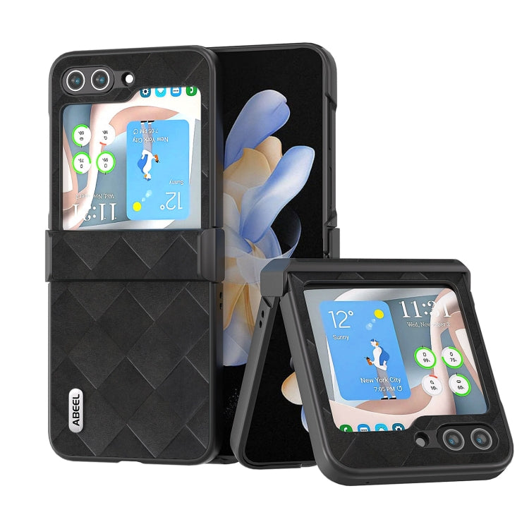 ABEEL Custodia per telefono in tessuto scozzese PU, For Samsung Galaxy Z Flip5