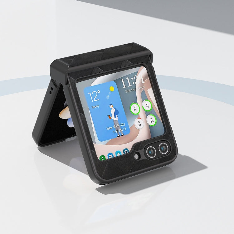 ABEEL Custodia per telefono in tessuto scozzese PU, For Samsung Galaxy Z Flip5