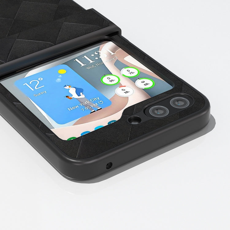 ABEEL Custodia per telefono in tessuto scozzese PU, For Samsung Galaxy Z Flip5