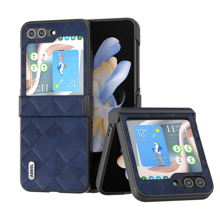 ABEEL Custodia per telefono in tessuto scozzese PU, For Samsung Galaxy Z Flip5