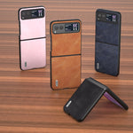 ABEEL Custodia per cellulare in PU con trama in pelle bovina, For Motorola Razr 40, For Motorola Razr 40 Ultra