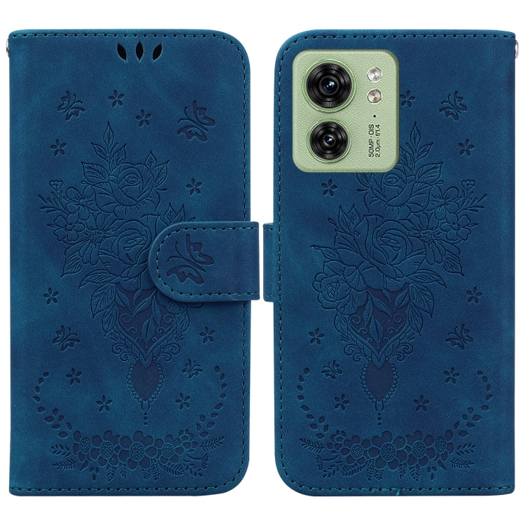Custodia per telefono in pelle goffrata farfalla rosa, For Motorola Moto G14, For Motorola Edge 40, For Motorola Edge 40 Pro