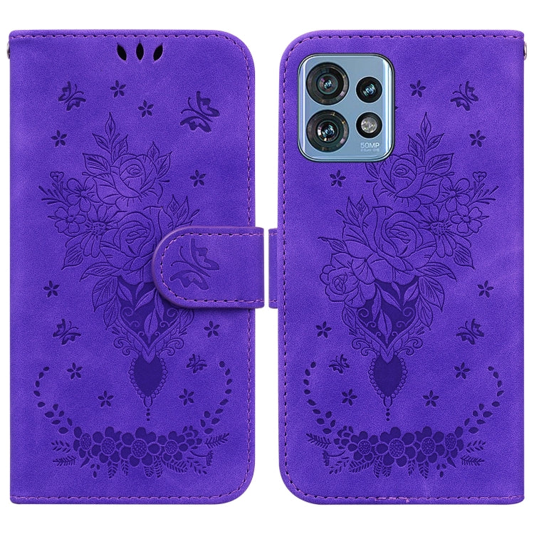 Custodia per telefono in pelle goffrata farfalla rosa, For Motorola Moto G14, For Motorola Edge 40, For Motorola Edge 40 Pro
