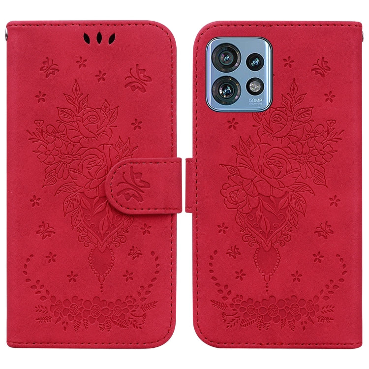 Custodia per telefono in pelle goffrata farfalla rosa, For Motorola Moto G14, For Motorola Edge 40, For Motorola Edge 40 Pro