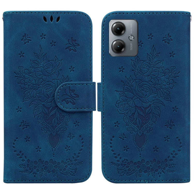 Custodia per telefono in pelle goffrata farfalla rosa, For Motorola Moto G14, For Motorola Edge 40, For Motorola Edge 40 Pro