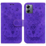 Custodia per telefono in pelle goffrata farfalla rosa, For Motorola Moto G14, For Motorola Edge 40, For Motorola Edge 40 Pro