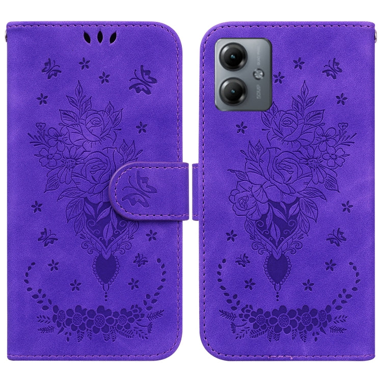 Custodia per telefono in pelle goffrata farfalla rosa, For Motorola Moto G14, For Motorola Edge 40, For Motorola Edge 40 Pro