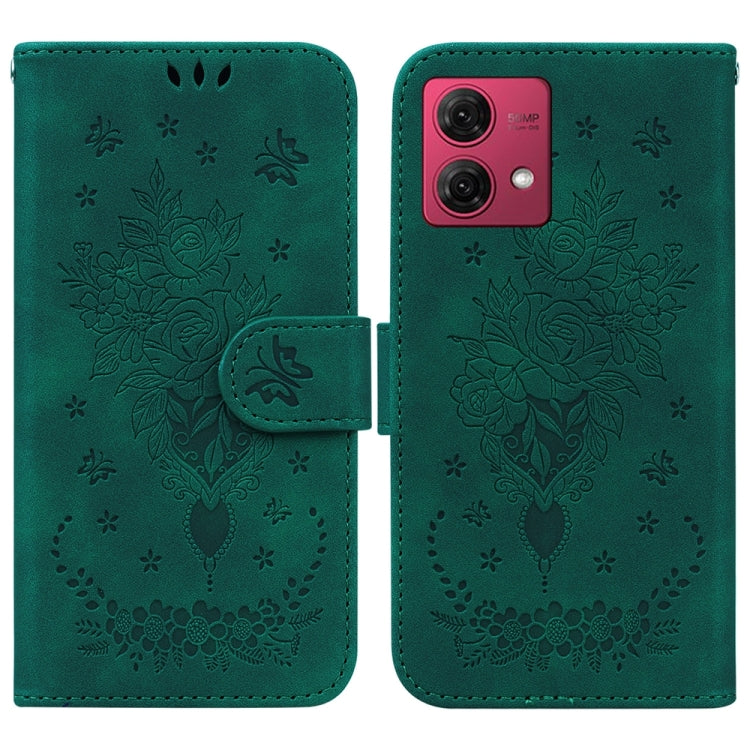 Custodia per telefono in pelle goffrata farfalla rosa, For Motorola Moto G Power 5G 2024, For Motorola Moto G84, For Motorola Moto G54, For Motorola Edge 40 Neo