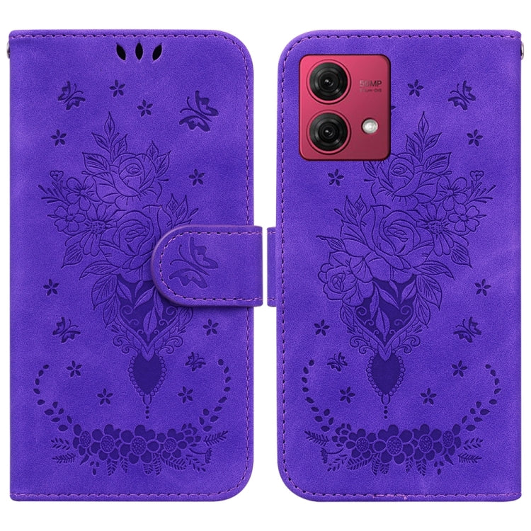 Custodia per telefono in pelle goffrata farfalla rosa, For Motorola Moto G Power 5G 2024, For Motorola Moto G84, For Motorola Moto G54, For Motorola Edge 40 Neo