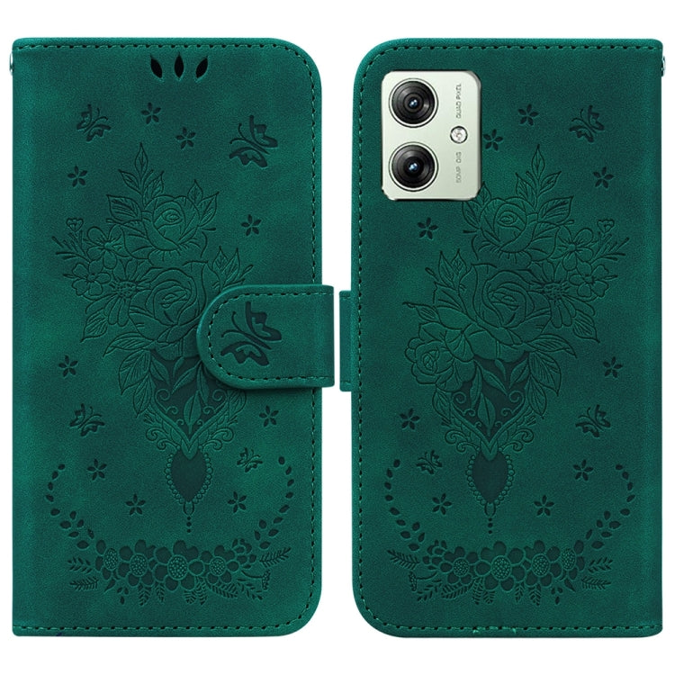Custodia per telefono in pelle goffrata farfalla rosa, For Motorola Moto G Power 5G 2024, For Motorola Moto G84, For Motorola Moto G54, For Motorola Edge 40 Neo