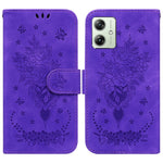 Custodia per telefono in pelle goffrata farfalla rosa, For Motorola Moto G Power 5G 2024, For Motorola Moto G84, For Motorola Moto G54, For Motorola Edge 40 Neo