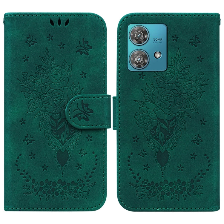 Custodia per telefono in pelle goffrata farfalla rosa, For Motorola Moto G Power 5G 2024, For Motorola Moto G84, For Motorola Moto G54, For Motorola Edge 40 Neo