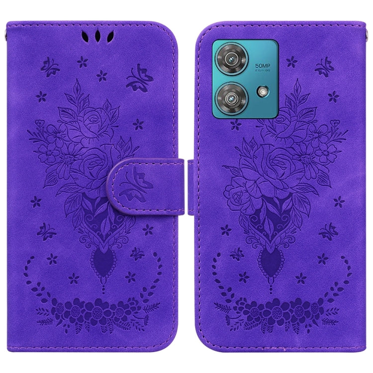 Custodia per telefono in pelle goffrata farfalla rosa, For Motorola Moto G Power 5G 2024, For Motorola Moto G84, For Motorola Moto G54, For Motorola Edge 40 Neo