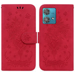 Custodia per telefono in pelle goffrata farfalla rosa, For Motorola Moto G Power 5G 2024, For Motorola Moto G84, For Motorola Moto G54, For Motorola Edge 40 Neo
