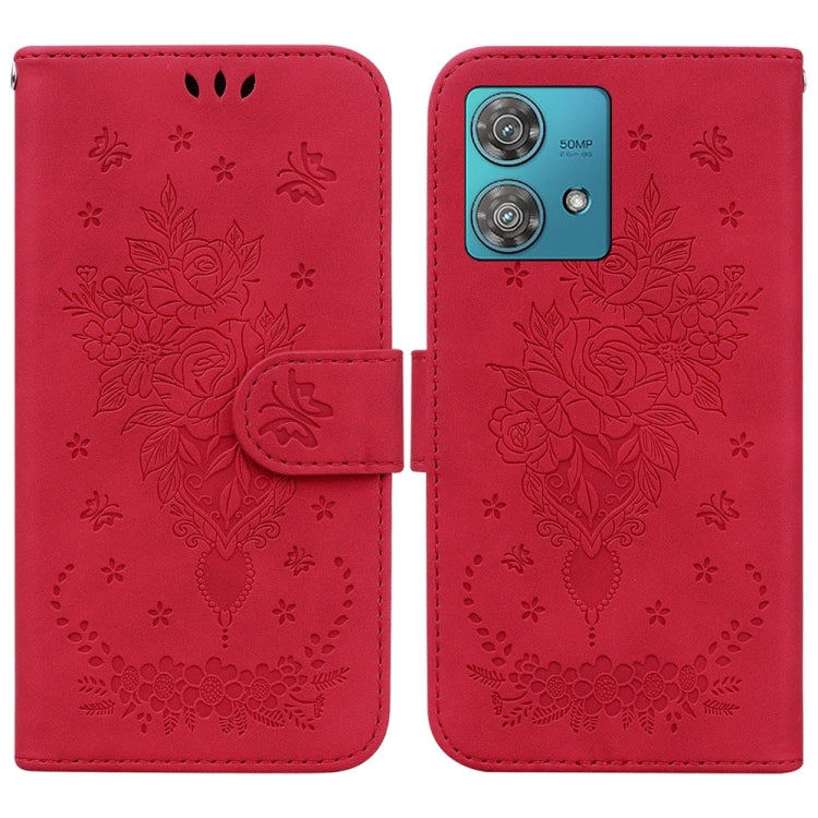 Custodia per telefono in pelle goffrata farfalla rosa, For Motorola Moto G Power 5G 2024, For Motorola Moto G84, For Motorola Moto G54, For Motorola Edge 40 Neo