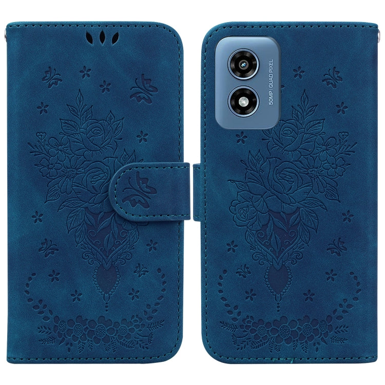 Custodia per telefono in pelle goffrata farfalla rosa, For Motorola Edge 50 Ultra, For Motorola Edge 50 Pro, For Motorola Edge 50 Fusion, For Motorola Moto G Play 4G 2024