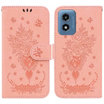 Custodia per telefono in pelle goffrata farfalla rosa, For Motorola Edge 50 Ultra, For Motorola Edge 50 Pro, For Motorola Edge 50 Fusion, For Motorola Moto G Play 4G 2024