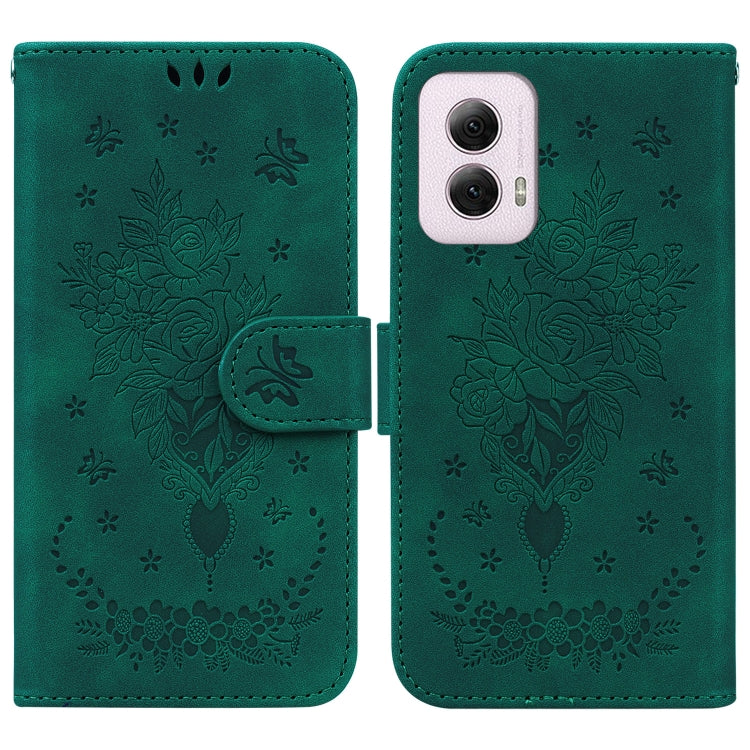 Custodia per telefono in pelle goffrata farfalla rosa, For Motorola Moto G Power 5G 2024, For Motorola Moto G84, For Motorola Moto G54, For Motorola Edge 40 Neo