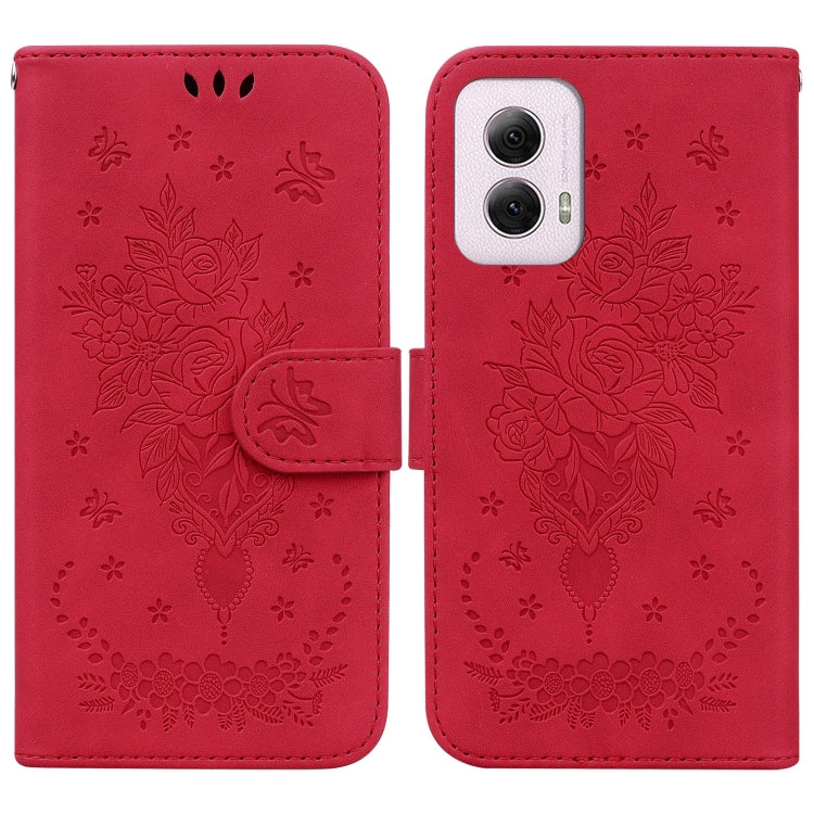 Custodia per telefono in pelle goffrata farfalla rosa, For Motorola Moto G Power 5G 2024, For Motorola Moto G84, For Motorola Moto G54, For Motorola Edge 40 Neo