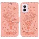 Custodia per telefono in pelle goffrata farfalla rosa, For Motorola Moto G Power 5G 2024, For Motorola Moto G84, For Motorola Moto G54, For Motorola Edge 40 Neo