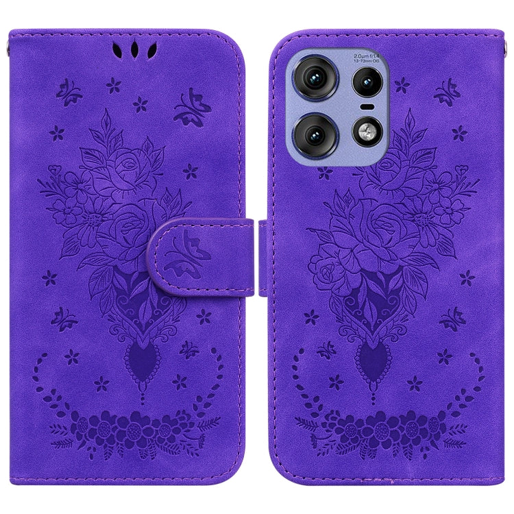 Custodia per telefono in pelle goffrata farfalla rosa, For Motorola Edge 50 Ultra, For Motorola Edge 50 Pro, For Motorola Edge 50 Fusion, For Motorola Moto G Play 4G 2024