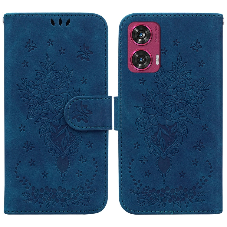 Custodia per telefono in pelle goffrata farfalla rosa, For Motorola Edge 50 Ultra, For Motorola Edge 50 Pro, For Motorola Edge 50 Fusion, For Motorola Moto G Play 4G 2024