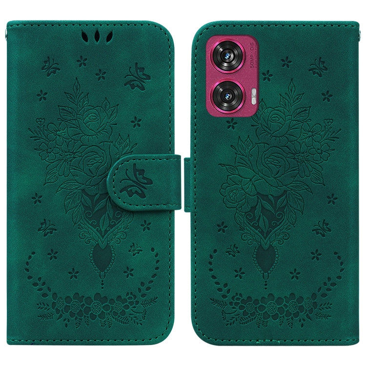 Custodia per telefono in pelle goffrata farfalla rosa, For Motorola Edge 50 Ultra, For Motorola Edge 50 Pro, For Motorola Edge 50 Fusion, For Motorola Moto G Play 4G 2024