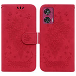 Custodia per telefono in pelle goffrata farfalla rosa, For Motorola Edge 50 Ultra, For Motorola Edge 50 Pro, For Motorola Edge 50 Fusion, For Motorola Moto G Play 4G 2024