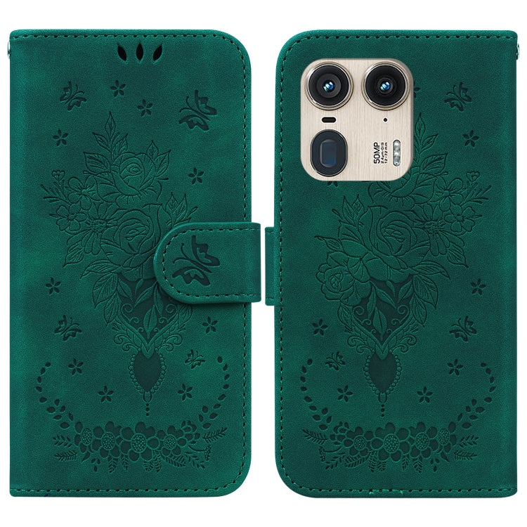 Custodia per telefono in pelle goffrata farfalla rosa, For Motorola Edge 50 Ultra, For Motorola Edge 50 Pro, For Motorola Edge 50 Fusion, For Motorola Moto G Play 4G 2024