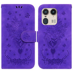Custodia per telefono in pelle goffrata farfalla rosa, For Motorola Edge 50 Ultra, For Motorola Edge 50 Pro, For Motorola Edge 50 Fusion, For Motorola Moto G Play 4G 2024