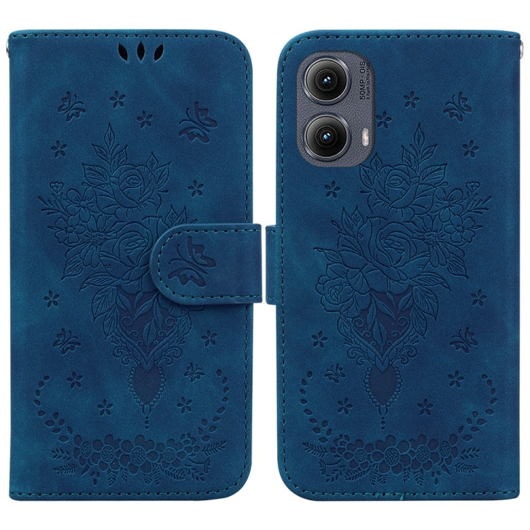 Custodia per telefono in pelle goffrata farfalla rosa, For Motorola Edge 50 Neo 5G Global, For Motorola Moto G04s / Moto E14, For Motorola Moto G85, For Motorola Edge 2024