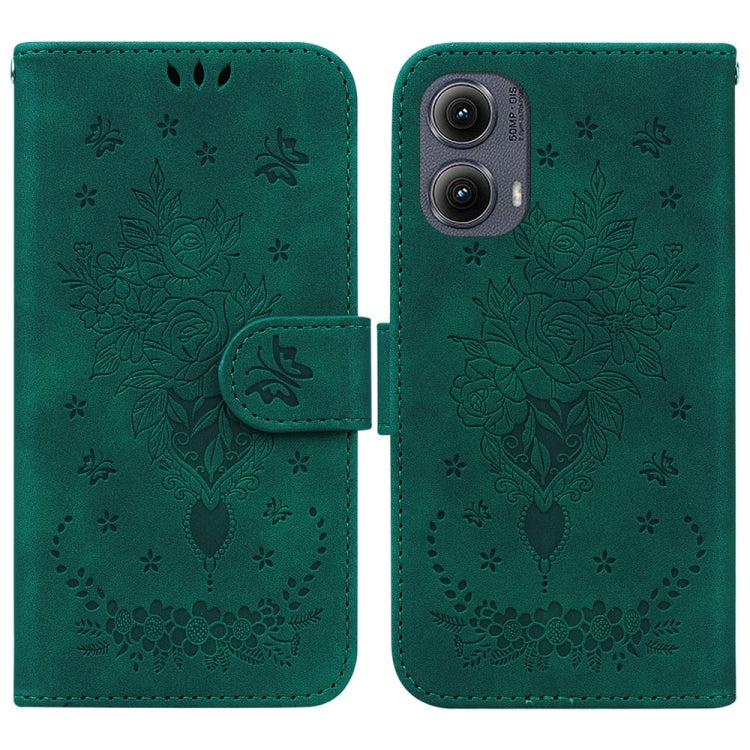 Custodia per telefono in pelle goffrata farfalla rosa, For Motorola Edge 50 Neo 5G Global, For Motorola Moto G04s / Moto E14, For Motorola Moto G85, For Motorola Edge 2024