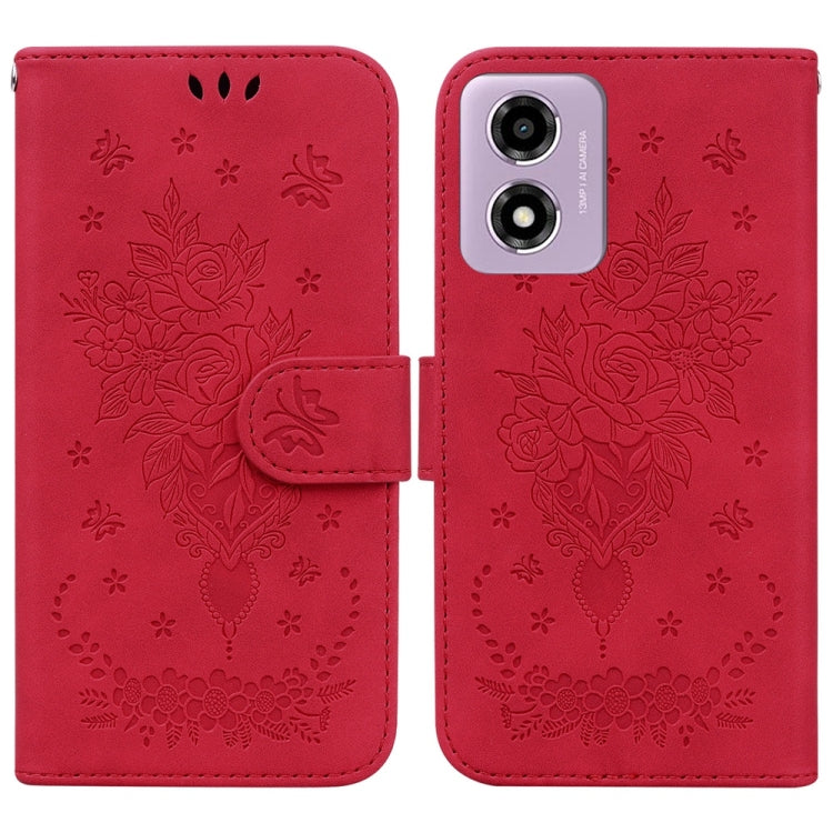 Custodia per telefono in pelle goffrata farfalla rosa, For Motorola Edge 50 Neo 5G Global, For Motorola Moto G04s / Moto E14, For Motorola Moto G85, For Motorola Edge 2024