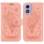 Custodia per telefono in pelle goffrata farfalla rosa, For Motorola Edge 50 Neo 5G Global, For Motorola Moto G04s / Moto E14, For Motorola Moto G85, For Motorola Edge 2024