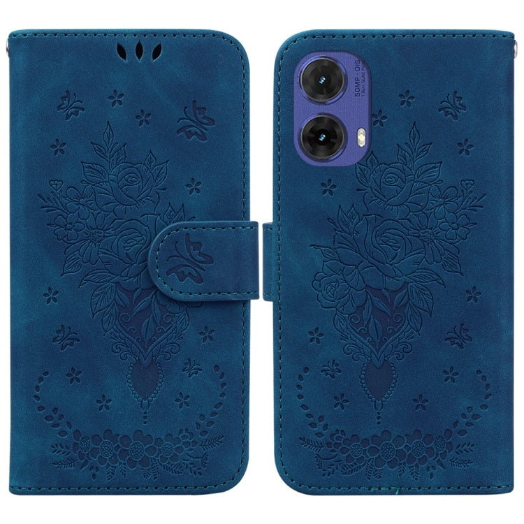 Custodia per telefono in pelle goffrata farfalla rosa, For Motorola Edge 50 Neo 5G Global, For Motorola Moto G04s / Moto E14, For Motorola Moto G85, For Motorola Edge 2024