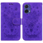 Custodia per telefono in pelle goffrata farfalla rosa, For Motorola Edge 50 Neo 5G Global, For Motorola Moto G04s / Moto E14, For Motorola Moto G85, For Motorola Edge 2024