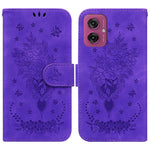 Custodia per telefono in pelle goffrata farfalla rosa, For Motorola Moto G 5G 2025, For Motorola Moto G75 5G, For Motorola Moto G35, For Motorola Moto G55
