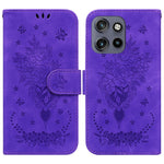 Custodia per telefono in pelle goffrata farfalla rosa, For Motorola Edge 50 Neo 5G Global, For Motorola Moto G04s / Moto E14, For Motorola Moto G85, For Motorola Edge 2024