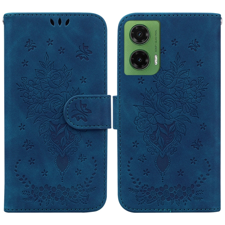 Custodia per telefono in pelle goffrata farfalla rosa, For Motorola Moto G 5G 2025, For Motorola Moto G75 5G, For Motorola Moto G35, For Motorola Moto G55
