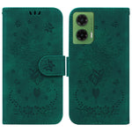 Custodia per telefono in pelle goffrata farfalla rosa, For Motorola Moto G 5G 2025, For Motorola Moto G75 5G, For Motorola Moto G35, For Motorola Moto G55