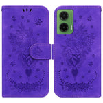 Custodia per telefono in pelle goffrata farfalla rosa, For Motorola Moto G 5G 2025, For Motorola Moto G75 5G, For Motorola Moto G35, For Motorola Moto G55