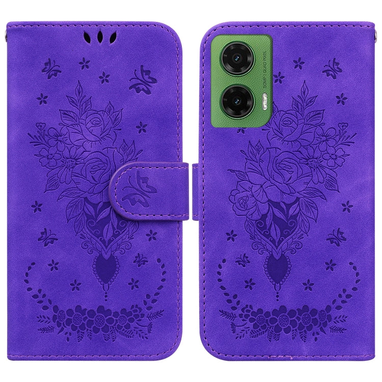 Custodia per telefono in pelle goffrata farfalla rosa, For Motorola Moto G 5G 2025, For Motorola Moto G75 5G, For Motorola Moto G35, For Motorola Moto G55