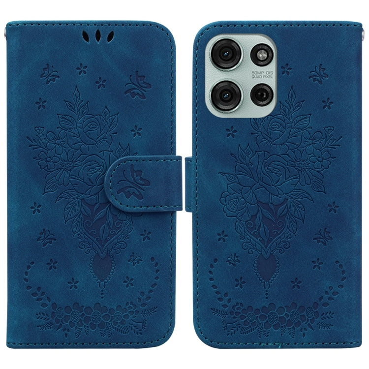 Custodia per telefono in pelle goffrata farfalla rosa, For Motorola Moto G 5G 2025, For Motorola Moto G75 5G, For Motorola Moto G35, For Motorola Moto G55