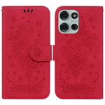Custodia per telefono in pelle goffrata farfalla rosa, For Motorola Moto G 5G 2025, For Motorola Moto G75 5G, For Motorola Moto G35, For Motorola Moto G55
